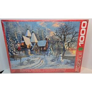 EuroGraphics Dominic Davison Christmas Cottage 1000 Piece Jigsaw Puzzle New